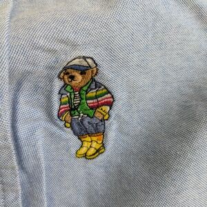 Polo by Ralph Lauren Light Blue Shirt Bear Oxford